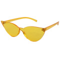 2020 One Piece Injection Cateye Yellow Fashion Sunglasses